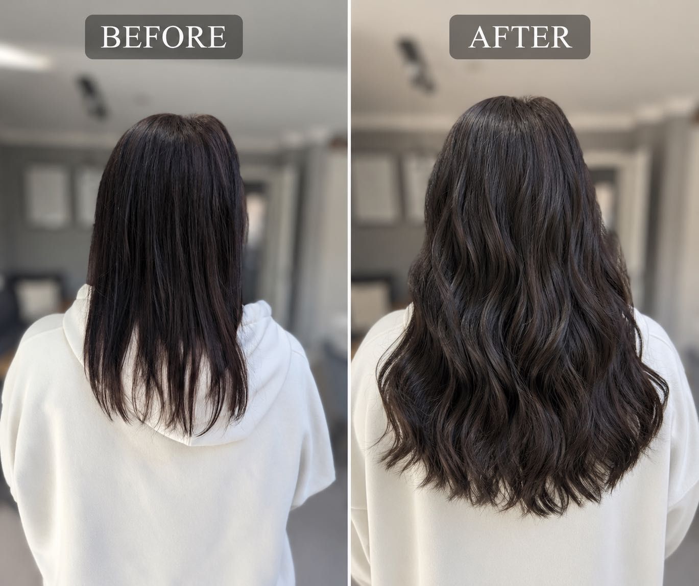 HI Hair dark brown transformation